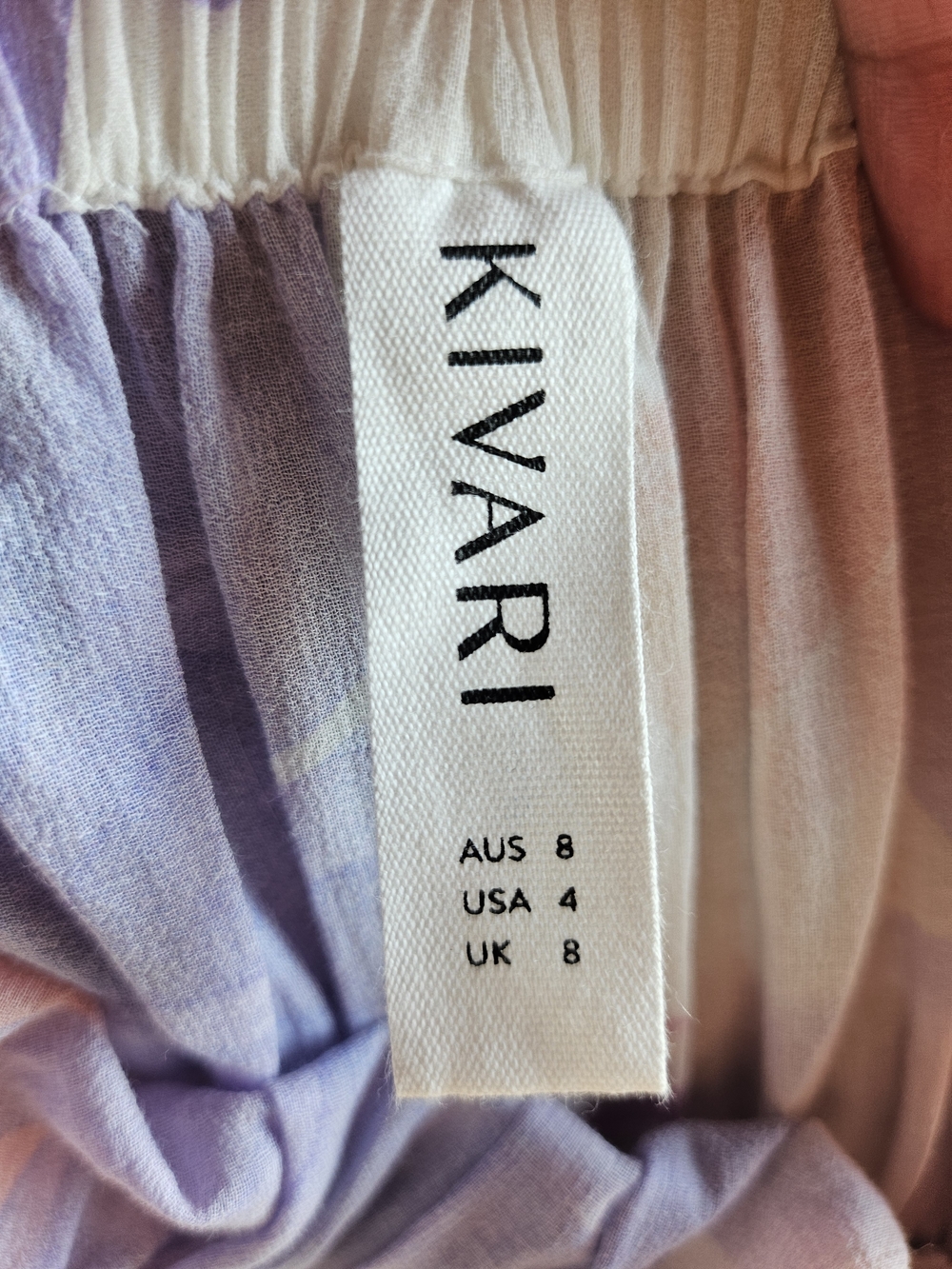 Australian Brand- Kivari Pink & Purple Floral Off-Shoulder Maxi Dress - Picture 4 of 5